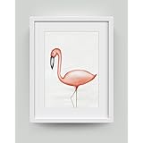 Fine Art Druck auf hochwertige Künstlerpapier von Hahnemühle Charakter Flamingo Flavio Kunstdruck für Kinderzimmer .