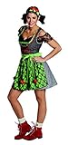 Lavar a mano Disfraz Funny tirolesa (Talla 36 - 42 Mujer Traje Tradicional De Carnaval vestido Oktoberfest multicolor multi-colored 38