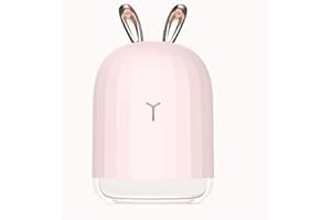 CAIFU Mini Humidifiers - Portable Desk Humidifier with Colorful Cycling Night Light & USB Charging, Cool Mist Air Humidifiers Personal Desktop Humidifier for Baby, Bedroom, Office, Travel, Plants