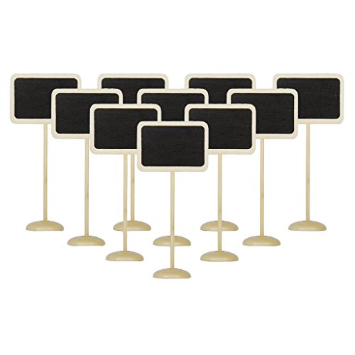 TOOGOO (R) 10 Stueck Mini Hoelzerne Tafel mit Sockel fuer Feste/ Partys — rechteckig - 2