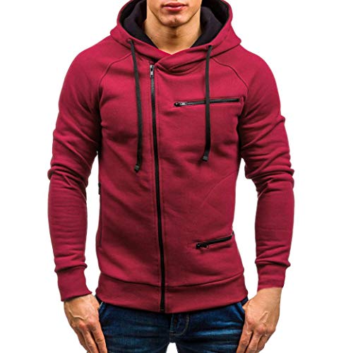 Zarupeng Sudadera con Capucha Hombres de Manga Larga Capucha Tops Chaqueta Abrigo Ropa