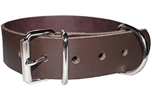 LEDERRIEMEN.COM Leder Befestigungsriemen mit D-Ring und Schnalle, Fixierriemen, Lederriemen, Farbe:dunkelbraun, Größe:1.5cm breit x 20cm lang