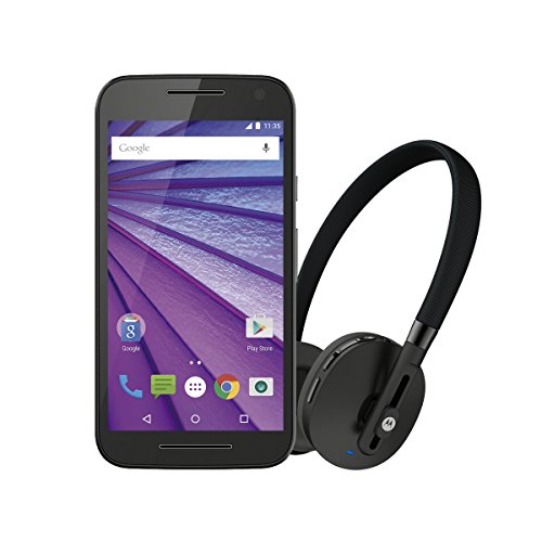 Moto G 3rd Gen Music - Smartphone de 5" (Quad-Core, Memoria Interna de 8 GB, 1 GB de RAM, cámara de 13 MP, Android, Auriculares incluidos) Negro
