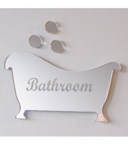 Super Cool Creations Specchio Circolare Maschio WC Sign