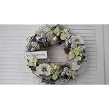 Türkranz Willkommen grün weiß