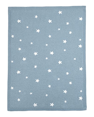 Mamas & Papas Millie and Boris Small Knitted Blanket 70 x 90 cm - Blue