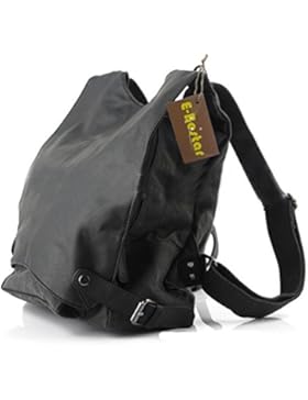 E-Bestar Neue Unisex Canvas Kunsteder Schultertasche Kunstleder Daypacks Rucksack Canvas