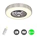 Produktbild HYKISS Bluetooth App Fan Licht Deckenventilator Licht Restaurant Wohnzimmer Unsichtbare Stummschaltung Nach Hause Mit Elektrischem Ventilator LED Schlafzimmer Licht Einfache Deckenleuchte,B