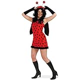 Gurimotex Damen Kostüm Marienkäfer Flotter Käfer mit Haarreif 5 Größen (38)