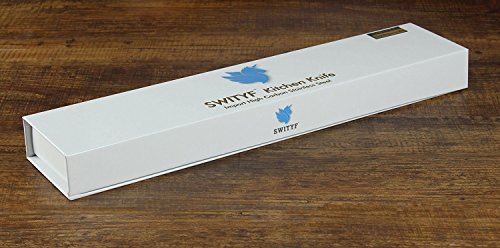 Das SWITYF VG-10 hochwertige japanische Stahl-Santokumesser ist ein Spezialmesser das178mm lang und mit hohen Kohlenstoffgehalt ist Das Micarta-Handgriff wurde mit Verbundwerkstoff ergonimisch entwickelt Das Damaskus-Muster ist wunderschön DDSK-TK - 7