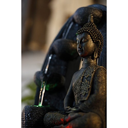 zen‘ Light Harmonie Brunnen Polyresin schwarz 26 x 16 x 40 cm - 3