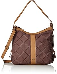 MTNG 8434340332767, Bandolera Mujer, Marrón (Canvas Moka/Pu Taupe)