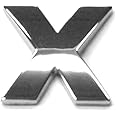 Chrome Letters Digits Numbers Signs Self Adhesive 3D Emblem Decal Badge Sticker for Car Van Home Decor - Letter X