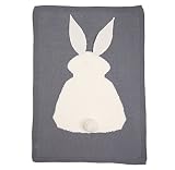 Amcool Schön Babydecke Stricken,Warm Weich Kinder Babydeckenbezug Hase Muster Wickelt Decken Newborn Infant Sleeping Bag Pucktücher