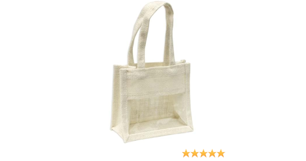 jute bag with window