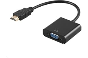RETYLY HDMI a VGA HDMI Macho a VGA RGB Hembra Adaptador de Video convertidor Macho a Hembra Cable 1080P para PC convertidor de Adaptador Macho-Hembra (Negro)