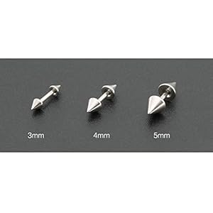 Daesar Stainless Steel Earrings for Women/Men Earring 3MM Punk Screwback Earrings Hypoallergenic