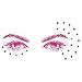 Tattify Bindi Rave Colorful Stars Temporary Face Rocks - Dance Punk - Other Styles Available - High Quality and Fashionable Temporary Rhinestone Gem Face Jewel Stickers - Pre-Connected Adhesive Strips