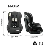 Funda cómoda. Con reposacabezas y reductor de profundidad acolchados, desenfundable y lavable a mano. Se adapta a todos los vehículos con cinturón de seguridad de 3 puntos.