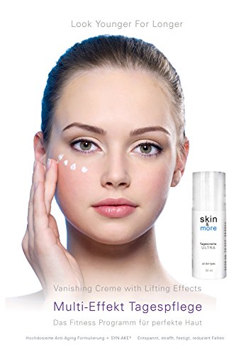 Hyaluron-Säure Creme Tagespflege mit Syn-Ake Komplex – Skin&More Proseries Multi-Effekt Ultra (50 ml): Tages-Creme mit Hyaluron und Schlangengift Komplex (Snake Venom Syn-Ake) für die intensive Anti-Aging Gesichts-Pflege, Augen-Pflege und Haut-Pflege – Schlangen-Gift Creme - 3