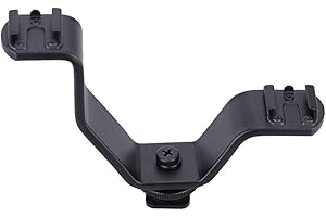 Andoer® Dual Blitzschuh V Halterung für Videoleuchten Mikrofone oder Monitore auf Foto & Video