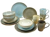 Qualitätsproduktion Creatable 19984, Serie Nature Collection Skandinavien, Geschirrset 16 teilig Kombiservice, Stein, mehrfarbig, Einheiten
