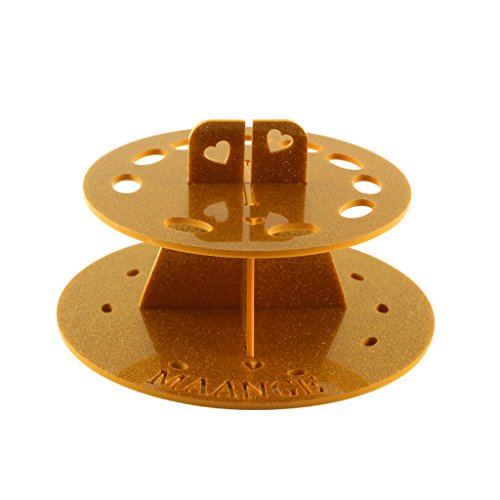 10-Loch Praktisch Pinselhalter, perfekt für Make-up Tisch, ordentlich Pinselständer, Kosmetik Organisator – Gold - 6