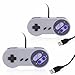 Produktbild CSL - 2x USB SNES Gamepad/Controller für PC / Notebook / Tablet | Retro-Design | grau