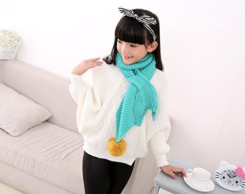 Mermaid Tail Scarf, AIGUMI The New Fall and Winter Children's Knitting Scarf Lob The Ball Thick Warm Baby Cute Scarf (Light Blue-KD)