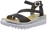  Rieker Damen V4486-14 Plateausandalen, Blau (Ozean 14), 37 EU