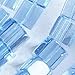 Produktbild 50 Stück 8 mm eingeclipt Cube Stil Value Kristall Glas Perlen – Sky Blau – A3078