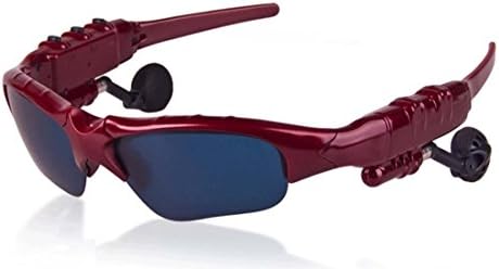 Bluetooth Sunglasses Digital Camera Glasses Wireless Bluetooth 4.1 Stereo Headset Headphone Polarized Glasses For IPhone 5/ 6 / 7S Samsung Galaxy S3 S4 S5 Note3/ Note4 HTC LG All Smart Phones Or PC Tablets With Bluetooth Function Support Calls Music Voice Self-timer Outdoor Activities Driving+ Gift ( Black, Yellow, Brown,Clear) Four-color Lenses ( Color : Red )