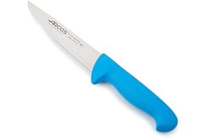 Arcos Couteau de Boucher en Acier Inoxydable. Lame Étroite 160 mm. Couteau Professionnel. Manche Ergonomique en Polyoxyméthylène. Série 2900. Couleur Bleu