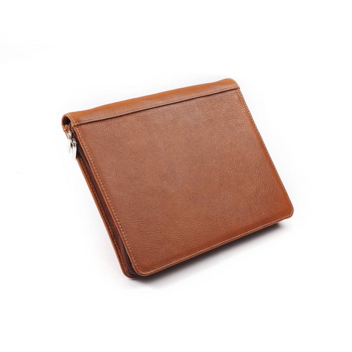 Brauner Leder-Organizer mit Reißverschluss für MacBook Air 13″ - 2