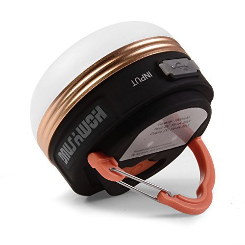 HomySnug Mini Campinglampe LED Wiederaufladbare Campingleuchte Taschenlampe Mit 2 USB Schnittstellen, 3 Lichtmodi, Ideal Für Camping, Outdoor, Wandern - 8