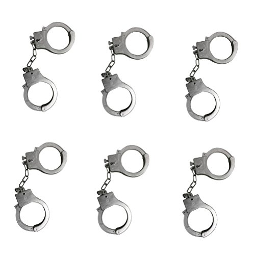 Preisvergleich Produktbild STOBOK 6pcs Kinder Handschellen Spielzeug Kostüm Polizei Rollenspiel Zubehör