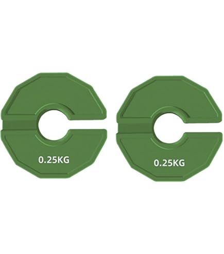 Bar Jak Micro Platen. 0,5 KG / 1,1 LBS korte gewichtsplaat, x4 stuks, fractionele gewichtsplaten, dumbbell gewichten, kettlebell gewichten voor training