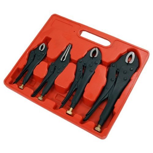 Neilsen, set da 4 pinze di bloccaggio CT0980, argento