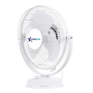 STARVIN Model ?White AP Wall / Table Noiseless Table fan Best table fan for office and room 12 Inch limited Edition 3 Speed control Mode || Limited Edition || 1 Year warranty || JH-23