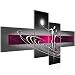 Produktbild Bilder Abstrakt Figuren Wandbild 160 x 80 cm Vlies - Leinwand Bild XXL Format Wandbilder Wohnzimmer Wohnung Deko Kunstdrucke Pink Grau 4 Teilig -100% MADE IN GERMANY - Fertig zum Aufhängen 301245b