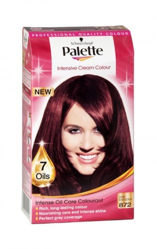 Schwarzkopf Palette Intensive Cream Colour, Dark Bordeaux Number 872 - Pack of 3