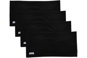 SURAKEY Girls Strapless Bandeau Bra - Girls Training Bras for Teens. Sports Bra 8-14 Age. Wireless Seamless Bra. 4 Pack Black