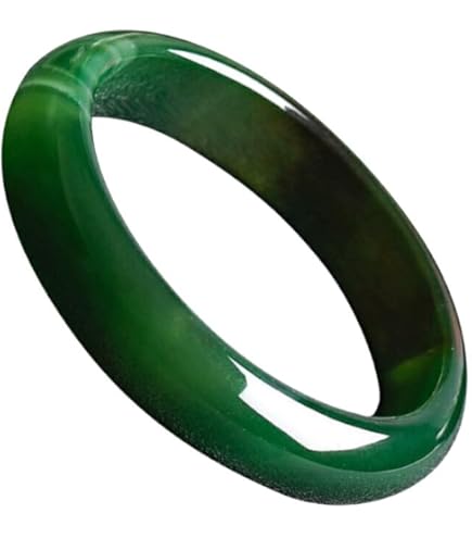 SANSWUNIU Jade Armreif Damen - Natürlicher Jadeit In Grün, 52mm Mit Geschenkbox