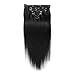 Clip In Human Hair Extensions 14inch 100g Natural black DOUBLE WEFTS Thick Full Head Remy Real Natural Hair Extensions