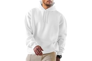 JMIERR Hoodie Herren Freizeit Pullover mit Taschen Winter Warm Langarm Kordelzug Sweatshirt Männer Baumwolle Kapuzenpullover