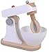 Produktbild Mixer Küchenmaschine aus Holz mit Rührschüssel mit Funktionen weiß