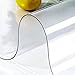 Produktbild WENJUN Tischdecken Original Tischdecke Tischfolie Hochglanz Transparent Maßanfertigung, PVC Tischdecke Glasklar, Kunststoff Tischdecke 2.0mm (Farbe : Matte 2.0mm, größe : Diameter 130cm)