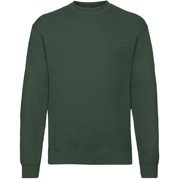 Fruit Of The Loom Herren Raglan Sweatshirt – Classic Olive, Aus Baumwolle, Mit Kapuze & Kordelzug