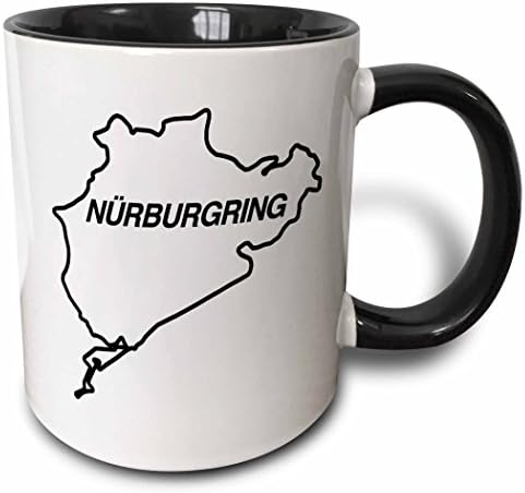 Mensuk mug_159651_2 Nuremburg Track Outline Nurburgring Racetrack Ceramic Mug, 15-Ounce