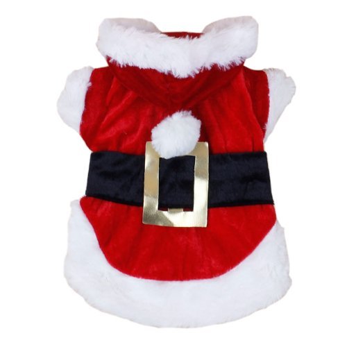 GODHL Costumes de Noël Chien vêtements Santa Design(Red,XS) Nouveau